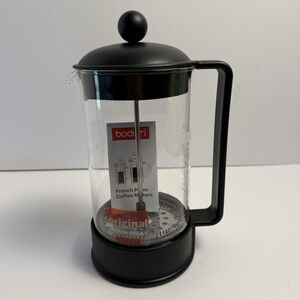 Bodum Original French Press‎ Coffee Maker 10948-294 Borosilicate Glass Black
